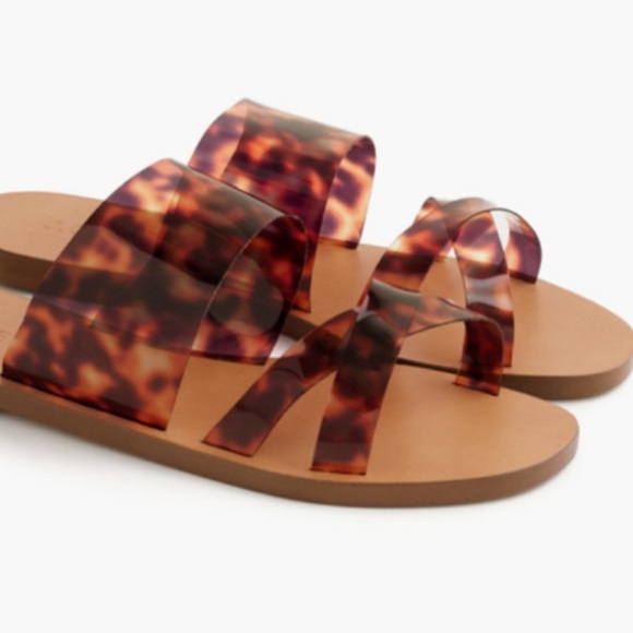 J. Crew Bali Tortoise Slides Sandals Size 8 - Picture 5 of 10